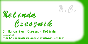 melinda csesznik business card